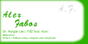 alex fabos business card